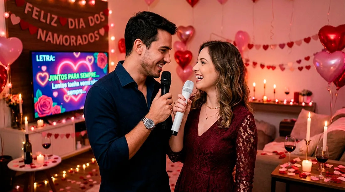 Karaokê para o Dia dos Namorados em São Paulo — Festa Romântica com Música
